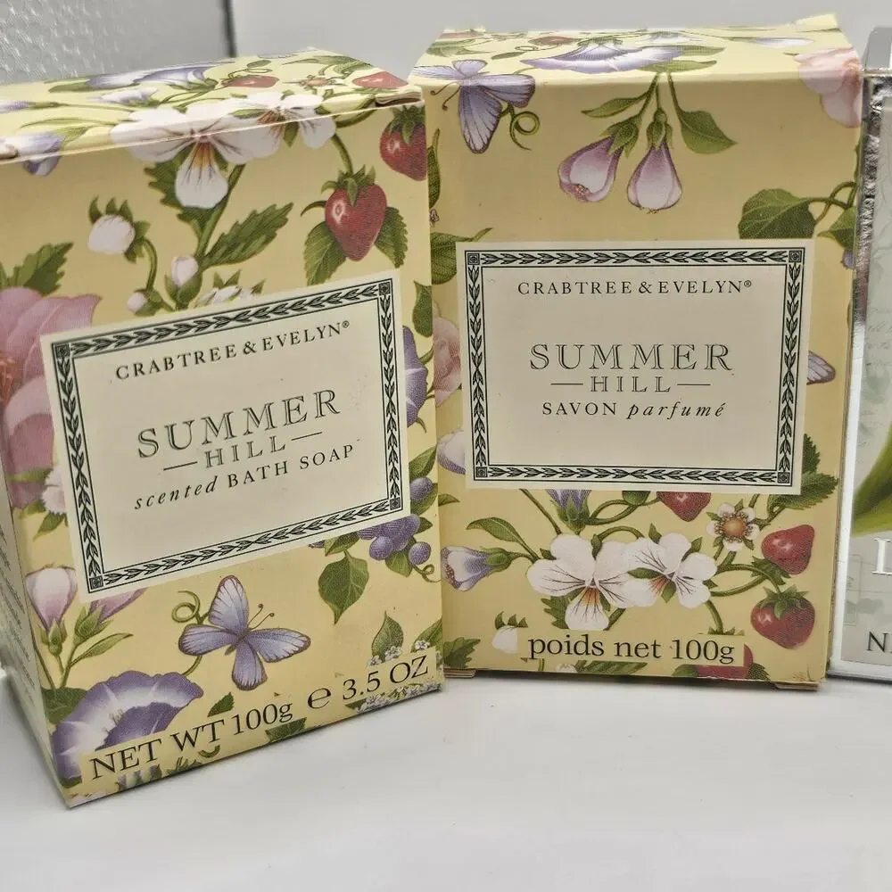 Variety Crabtree & Evelyn Bar‎ Soaps New (Summer Hill, Lily of the Valley, Aloe)